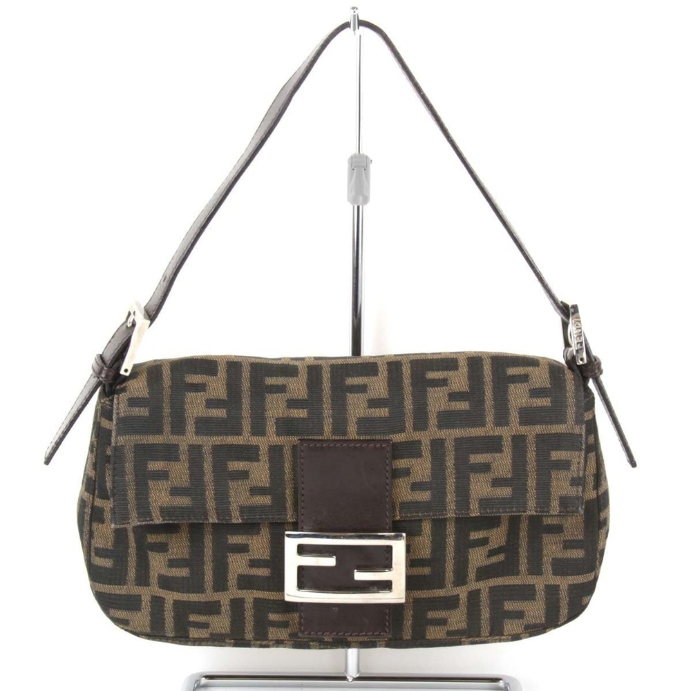 Fendi Zucca Pattern Bucket Shoulder Bag Brown - image 1